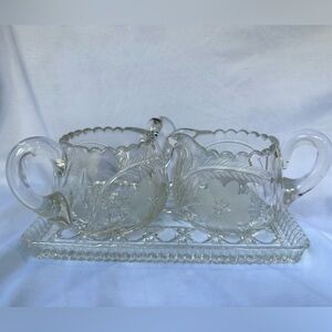 Cream & Sugar set on tray